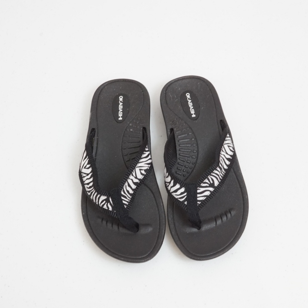 3 for $10 SALE Okabashi Zebra Print Flip Flops